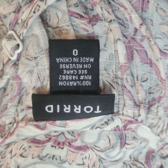 Torrid Womens Paisley One-Shoulder Blouse Size 0 Large - Picture 3 of 3